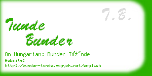 tunde bunder business card